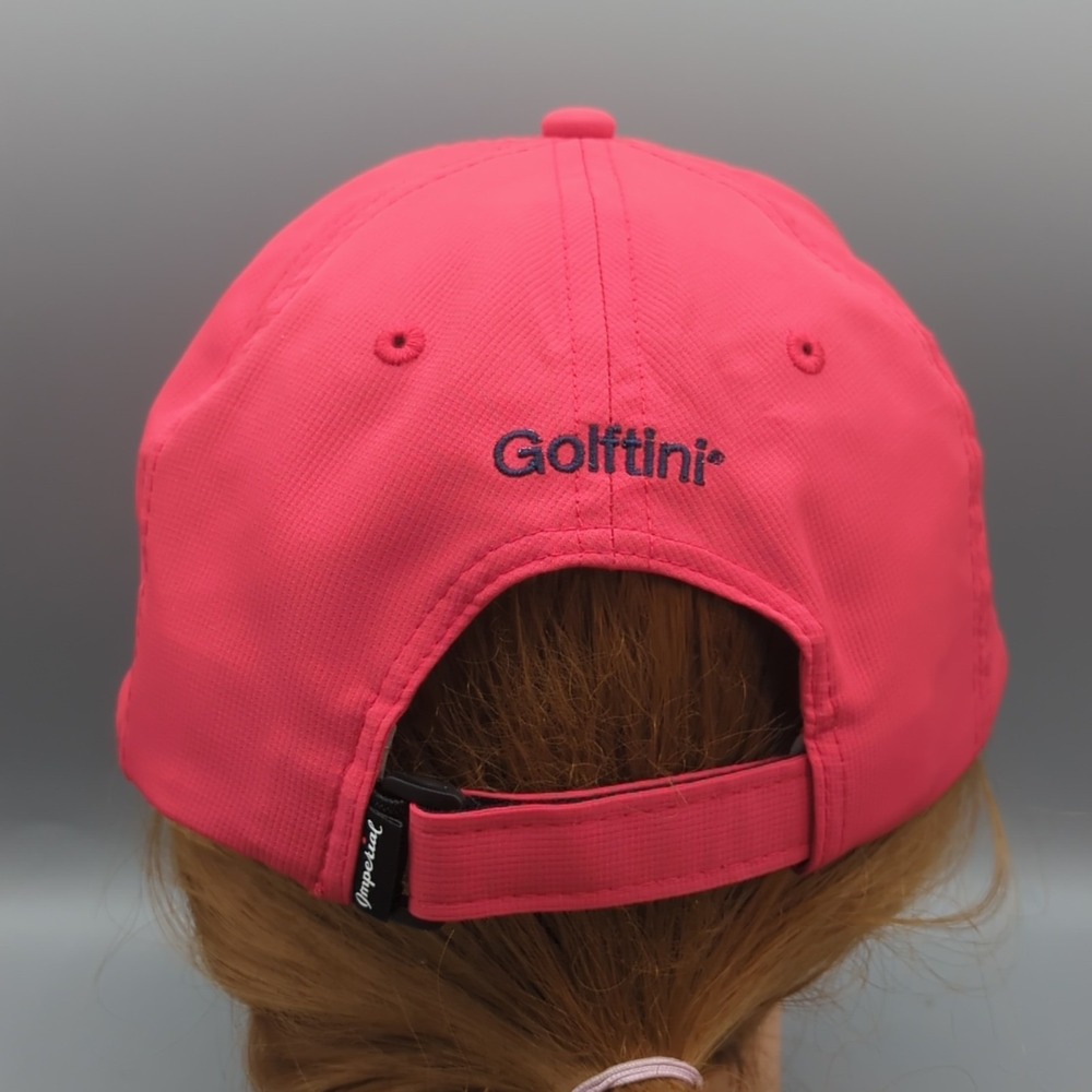 Golftini Hat Golf Cap Imperial Low Profile OSFM Red UPF 50+ Strapback - Picture 5 of 10
